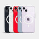 Super thin iPhone 14 plus cases on different iPhone colors, MagSafe Clear
