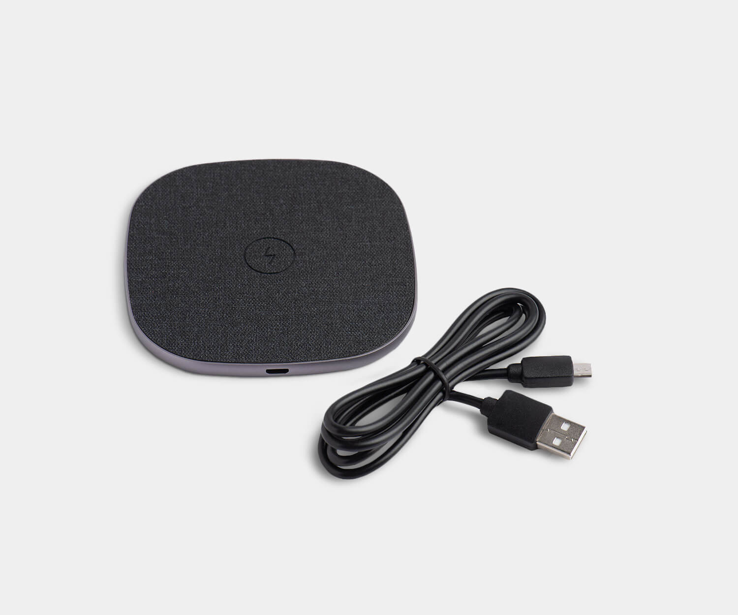 A wireless charger, cable and manual