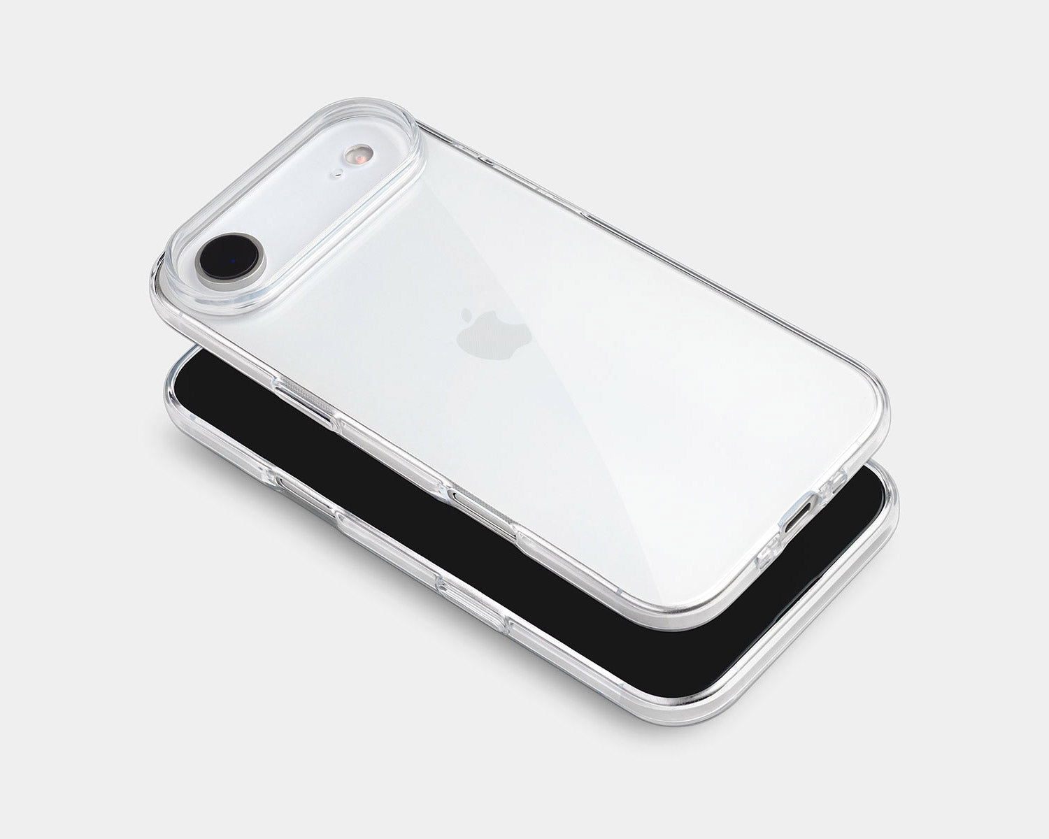 Clear iPhone 17 air case shown from different angles