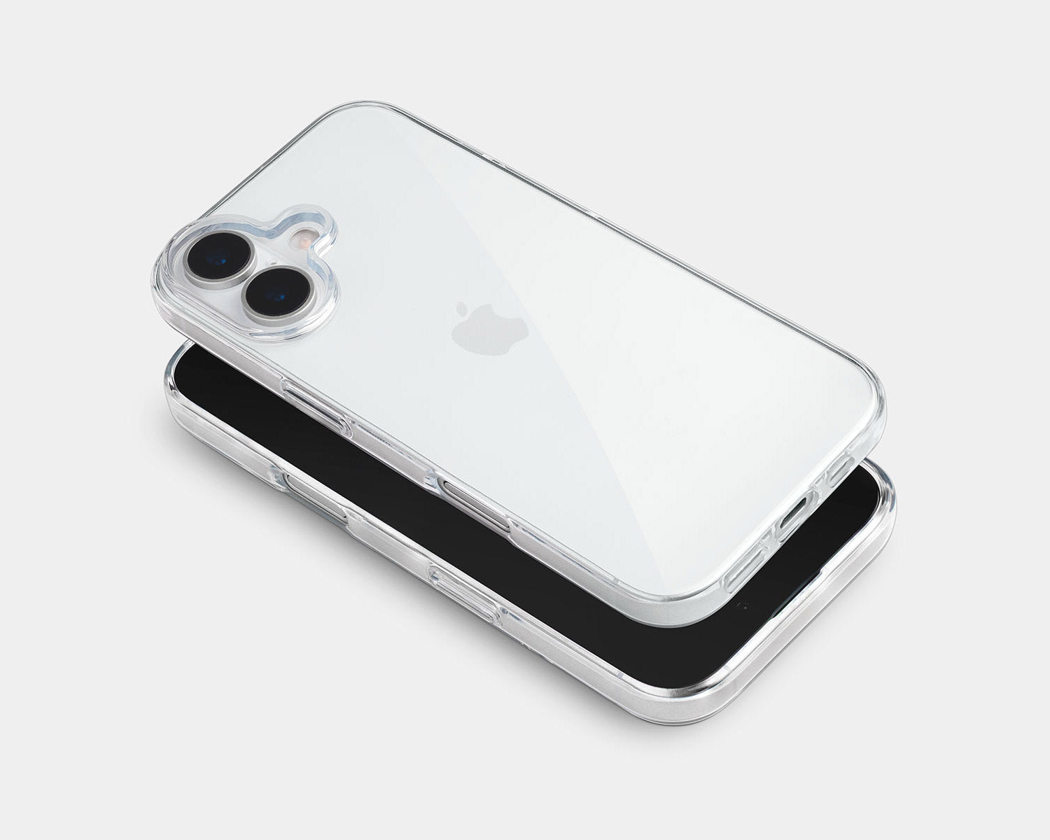 Clear iPhone 17 case shown from different angles