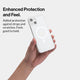 Thin and minimal iPhone 15 case with MagSafe, magsafe frosted clear