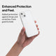 Thin and minimal iPhone 15 case, frosted clear