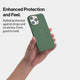 Thin and minimal iPhone 15 pro case, green