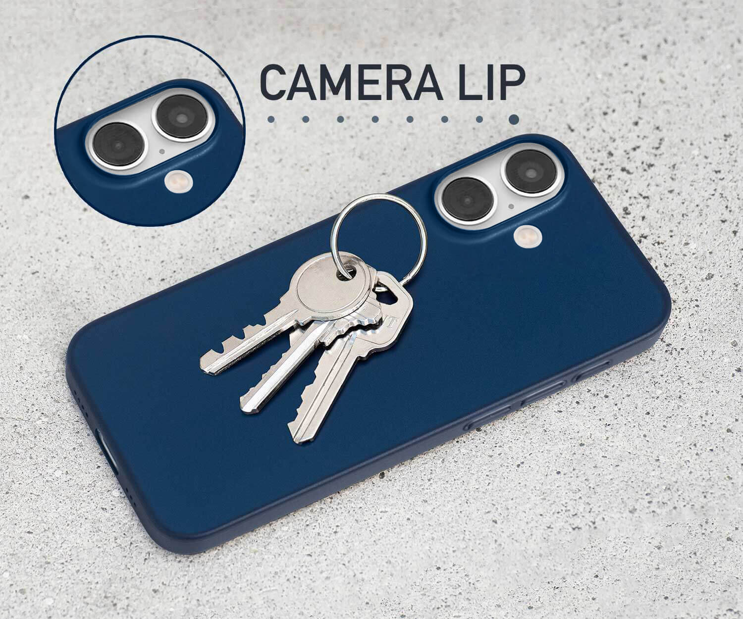 a thin iphone 16 case with keys