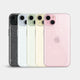 Clear glitter case for iPhone 15 on all colors, glitter