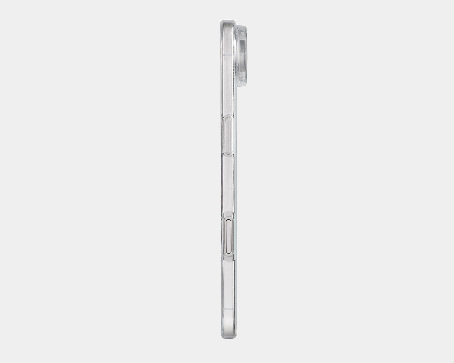Clear iphone 17 air case on a light gray background