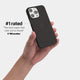 iPhone 14 pro max case by totallee adds grip, Frosted black