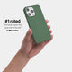 iPhone 14 pro max case by totallee adds grip, green