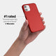 iPhone 12 mini case by totallee adds grip, red