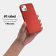 iPhone 13 case by totallee adds grip, red