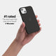 iPhone 13 mini case by totallee adds grip, Frosted black