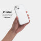 iPhone 13 mini case by totallee adds grip, Frosted clear