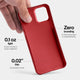 Thin transparent iPhone 12 mini case by totallee, red
