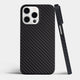 Ultra thin iPhone 14 pro case by totallee, carbon fiber pattern