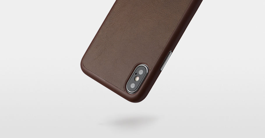 Thin Leather iPhone Case in Mocha Brown