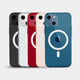 Super thin iPhone 13 cases on different iPhone colors, MagSafe Clear