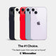 Clear iPhone 14 cases on different iPhones showing off color, Clear (Soft)