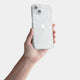 See-through case for iPhone 15 with glitter, glitter