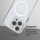 Protective clear iPhone 15 pro case with MagSafe, magsafe clear