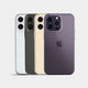 Super thin iPhone 14 pro max cases on different iPhone colors, Clear (soft)