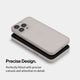 Slim iPhone 15 pro case by totallee, natural titanium