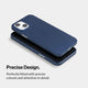 Slim iPhone 15 case by totallee, navy blue