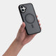 durable iphone 16 plus case in hand, black