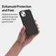 Thin and minimal iPhone 15 case, frosted black