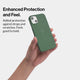 Thin and minimal iPhone 15 case, green