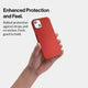 Thin and minimal iPhone 15 case, red