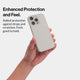 Thin and minimal iPhone 15 pro case, natural titanium