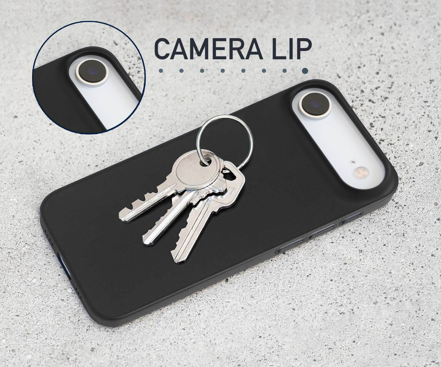 black case with keys on top