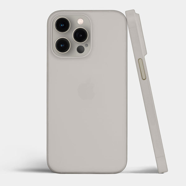Ultra thin iPhone 15 pro case by totallee, frosted clear