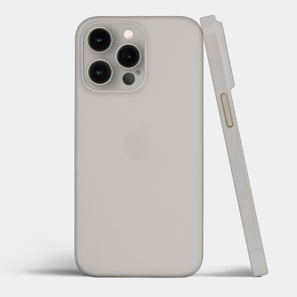 Ultra thin iPhone 15 pro max case by totallee, frosted clear