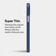 Super thin iPhone 15 case, navy blue