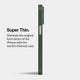 Super thin iPhone 15 pro case, green