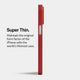 Super thin iPhone 15 pro case, red