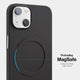 Quality iPhone 14 plus case by totallee, magsafe black