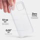 Thinnest clear iPhone 12 pro case by totallee completely transparent, Clear