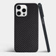 Ultra thin iPhone 13 pro max case by totallee, carbon fiber pattern