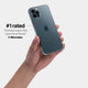 Hand holding the thinnest clear iPhone 12 pro case by totallee, Clear