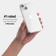Clear iPhone 13 mini case by totallee held up by a hand, Clear
