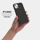 iPhone 14 plus case by totallee adds grip, Frosted black