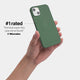 iPhone 14 plus case by totallee adds grip, green