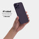 iPhone 14 pro case by totallee adds grip, deep purple
