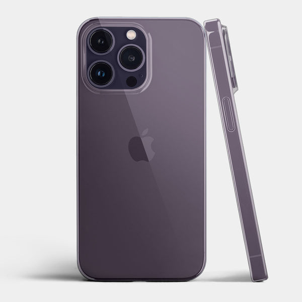 Ultra thin iPhone 14 Pro max case by totallee, Frosted clear