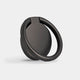 A round stainless steel metal phone ring stand in gunmetal, Gunmetal