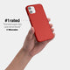 iPhone 12 case by totallee adds grip, red