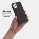 iPhone 12 pro case by totallee adds grip, Frosted black