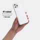 iPhone 12 Pro max case by totallee adds grip, Frosted clear